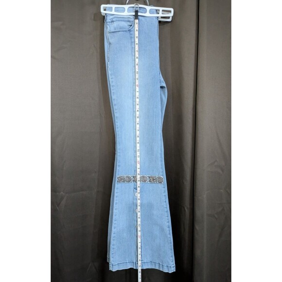 Skinnygirl Jeans High Rise Flare W/ Snaps Size 30 Y2K - Picture 2 of 11
